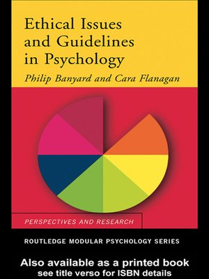 cover image of Ethical Issues and Guidelines in Psychology